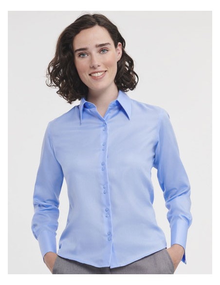 RUS-0R956F0-Ladies' Long Sleeve Tailored Ultimate Non-Iron Shirt 2